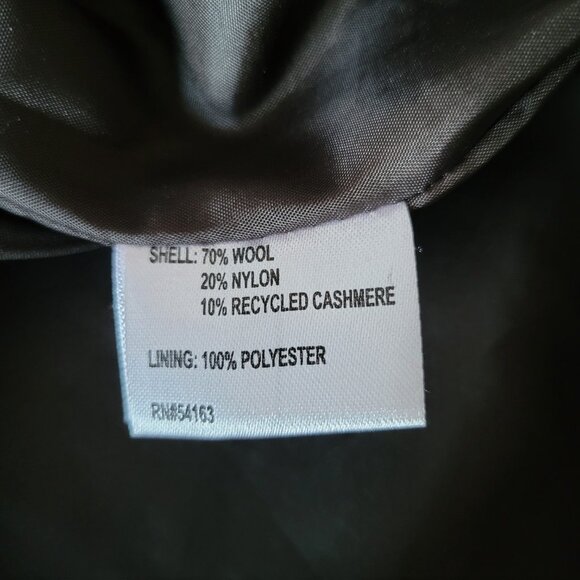 Calvin Klein Wool/Cashmere Blend Double Breasted Pea Coat, Dark Red, Women’s 12 - Picture 5 of 7